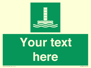 Custom sign safe condition Evacuation chute 